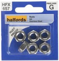 Halfords Nuts Stainless Steel M8 (Fixg159)