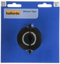 Halfords Silicone Tape Black. (Fixg358)