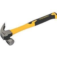 Roughneck ROU11105 Claw Hammer Fibreglass Shaft 454g (16oz), Black and Yellow