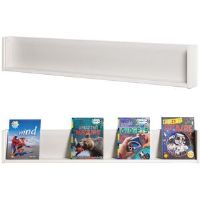Symple Stuff Wall Mounted Magazine Rack White 22.2cm H X 131.4cm W X 9.2cm D