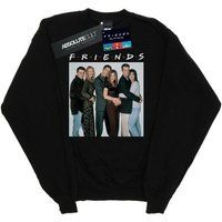 Absolute Cult Friends Women/'s Group Photo Hugs Sweatshirt Black Small