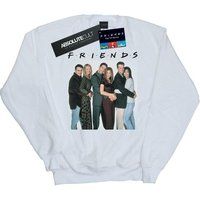 Absolute Cult Friends Women/'s Group Photo Hugs Sweatshirt White Small