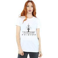 Friends Women's Fountain Sketch Boyfriend Fit T-Shirt