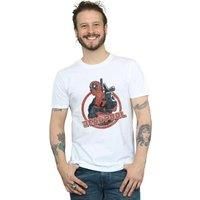 Marvel Men's Deadpool Gun Finger T-Shirt in White | Size: Medium
