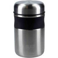 BUILT Double Wall Vacuum Insulated Food Flask for Hot and Cold Foods, Stainless Steel, Silver, 490 ml