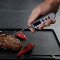 Taylor Pro Digital Food Thermometer, Accurate Multi-Functional Food Cooking Probe with LED Display, Great for Meat, Fish and BBQ, Stainless Steel/Plastic, White/Grey