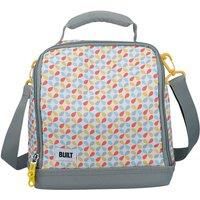 BUILT Insulated Lunch Bag with /'The Stylist/' Design, Polyester, Grey/White, 18.5 x 24 x 26 cm