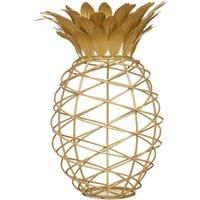 BarCraft BCCORKHOLDER Wine Cork Collector, Pineapple Shaped, Metal, Gold Coloured, 20 x 28cm