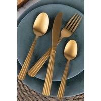 Gold-Coloured Cutlery Set in Gift Box, Stainless Steel, 16 Pieces (Service for 4)