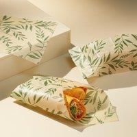 KitchenCraft Natural Elements Vegan Food Wrap, 3 Sheets of Reusable Non PVC Beeswax Free Alternative to Cling Film, Organic Cotton