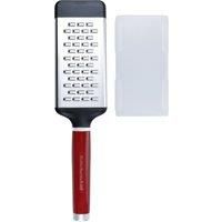 KitchenAid Etched Cheese Grater, Stainless Steel Two-Way Paddle Medium Grater – Empire Red