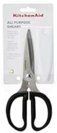 KitchenAid Multi-Purpose Scissors, Easy Grip Stainless Steel Kitchen Shears, Black, 1 count