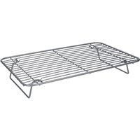 MasterClass Smart Ceramic Roasting / Cooling Rack with Non Stick Coating and Folding Legs, Carbon Steel Wire, Grey, 35.5 x 23cm
