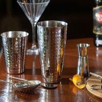 BarCraft 8-Piece Silver Cocktail Set in Gift Box, Includes Cocktail Shaker, Jigger, Tongs, Mixing Spoon, Bottle Opener & 2 Bottle Pourers, Stainless Steel