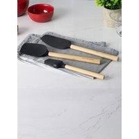 KitchenAid Silicone Tipped Bamboo Baking Utensils (3 Piece Set), Safe on All Cookware, KQG654OHBBE, DX333
