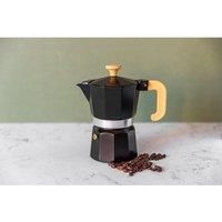 La Cafetiere 3 Cup Black Wood Handle Espresso Cafetiere Black