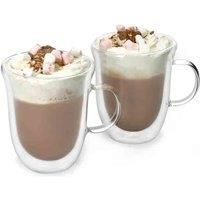 La Cafetiere Set of 2 Double Walled Hot Chocolate Mugs Clear