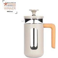 La Cafetiere Pisa 3 Cup Wood Handle Cafetiere Cream/Brown