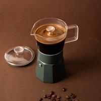 La Cafetière Verona Glass Espresso Maker, Green, 6 Cup, Gift Boxed