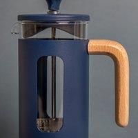 La Cafetière Pisa Cafetière, 3-Cup/350ml, Heat-Resistant Borosilicate Glass and Stainless Steel with Easy-Grip Plunger, Small French Press Coffee Maker for Loose Tea and Ground Coffee, Navy