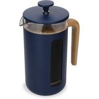 La Cafetière Pisa Cafetière, 8-Cup/1L, Heat-Resistant Borosilicate Glass and Stainless Steel with Easy-Grip Plunger, Large French Press Coffee Maker for Loose Tea and Ground Coffee, Navy