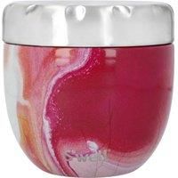 S/'well Eats 2-in-1 Food Bowl with Screw-Top Lid, 636ml, Rose Agate, Triple-Insulated and Leak-Proof Food Flask for On-the-Go Eating up to 11h Cold/7h Hot, Red