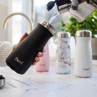 S/'well Traveler Drinks Bottle, Black Onyx, 470ml. Vacuum-Insulated Travel Bottle Keeps Drinks Cold and Hot - BPA-Free Stainless Steel Water Bottle