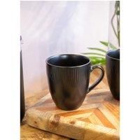 MIKASA Jardin Midnight 4pc Stoneware Mug Set, 420ml, Gift Boxed