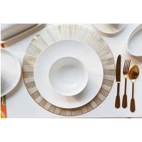 Mikasa Chalk Porcelain Dinner Plates Set Of 4 27Cm White