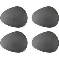 Mikasa 4pc PU Pebble Placemats, Slate Grey, 38cm x 30cm, Tagged