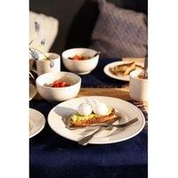Mikasa Cranborne 4-Piece Cereal Bowl Set, Service for 4, Set of 4 Cream Stoneware Cereal Bowls, 15cm Cream Cereal Bowls - Microwave & Dishwasher Safe