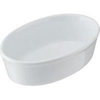 Mikasa MKCHPIEDISH Chalk Porcelain Oval Pie Dish, 18cm, White