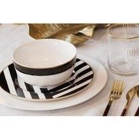 Mikasa Luxe Deco 4pc Fine China Cereal Bowl Set, 14cm, Gift Boxed