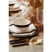 Mikasa Luxe Deco 4pc Fine China Dinner Plate Set, 28cm, Gift Boxed