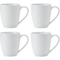 MIKASA Chalk 4pc Porcelain Mug Set, 380ml, Gift Boxed, White