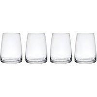 MIKASA Palermo Crystal Stemless Wine Glasses Set of 4, 350ml, 4X Stemless Glasses for Wine | Wine Tumbler Glasses - Gift Boxed & Dishwasher Safe