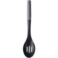 Soft Grip Slotted Spoon - Charcoal Grey
