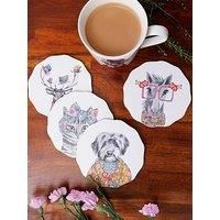 Mikasa X Tipperleyhill Coasters, Set Of Four, 12Cm