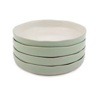 Jamie Oliver Big Love Dishy Bowl, Green and White Speckled Stoneware, Durable, Stackable Set of Serving Bowls, Dishwasher, Microwave, Oven-Safe, Set of 4, 700ML, 22x22x13CM