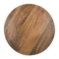 Jamie Oliver Big Love All-Rounder Board, Made from FSC-Certified Mango Wood, Wooden Board with Round Shape and Etched Rim, Serving Wooden Cookware, Handwash Only, 48x48x2CM