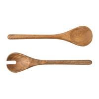 Jamie Oliver Big Love Serving Spoon Set, Made from Sustainable FSC Mango Wood, Wooden Utensils for Cooking, Salad Servers, Salad Tongs, Set of 2, 29x14x2CM