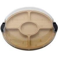 Farberware Build-a-Board Bamboo Serving Board with Clear Lid, 35.5cm