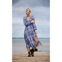 Peacock Print Midaxi Dress