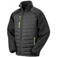 Result Mens Black Compass Padded Soft Shell Jacket PC3326