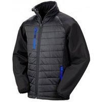 Result Mens Black Compass Padded Soft Shell Jacket PC3326