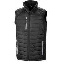 Result Mens Black Compass Padded Soft Shell Gilet PC3327