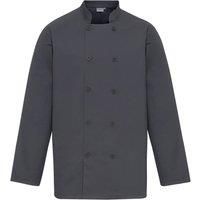 Premier Chef Unisex Chefs Jacket Long Sleeve in Black and Wh  RW1121