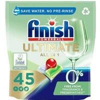 Finish ULTIMATE ZERO TABLETS bulk | Size: Total 45 Dishwasher Tabs | For Ultimate Clean and Diamond Shine