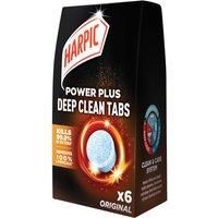 Harpic Power Plus Deep Cleaning Toilet Tablets, Original Scent, Pack 1 x 6 Tablets, Deep Clean Without Scrubbing, Removes 100% Limescale, Toilet Cleaner