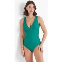 TOG24 Womens Plunge Swimsuit Supportive Mesh-lined One-Piece Padded Fixed Cups